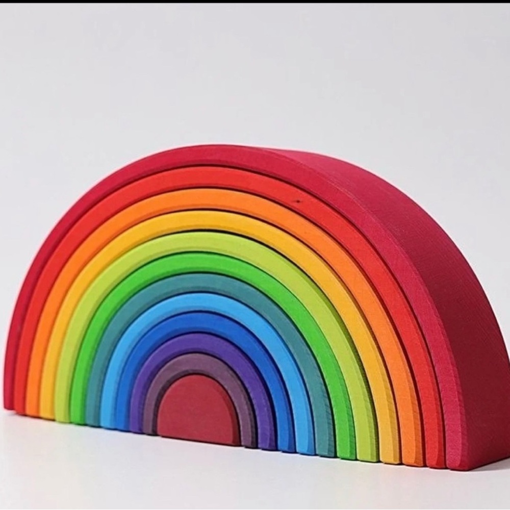 Wooden Rainbow stacking Montessori toy